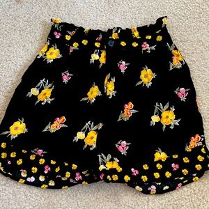 Forever 21 floral black high wasted worn once